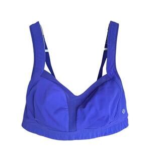 Lululemon Athletica Purplish-Blue Sports Bra with Mesh Panel